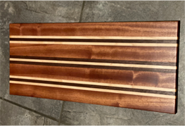 South African Mahogany, Walnut and Hard Maple Charcuterie Board