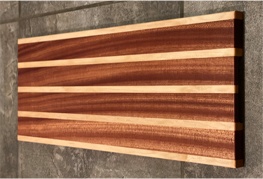 South African Mahogany and Hard Maple Charcuterie Board