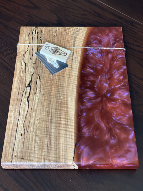 Live Edge Maple Epoxy Charcuterie Board