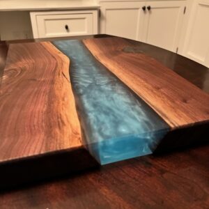 Live Edge Walnut Epoxy Charcuterie Board