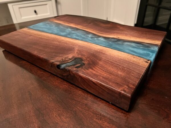 Live Edge Walnut Epoxy Charcuterie Board - Image 3