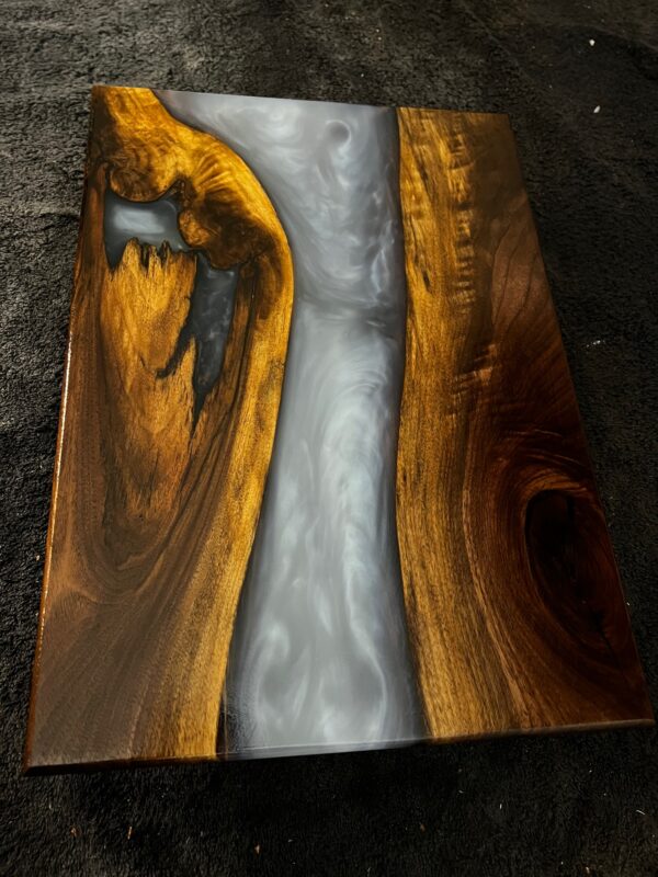 Live Edge Walnut Epoxy Charcuterie Board - Image 3