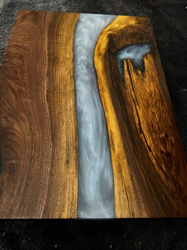 Live Edge Walnut Epoxy Charcuterie Board - Image 4